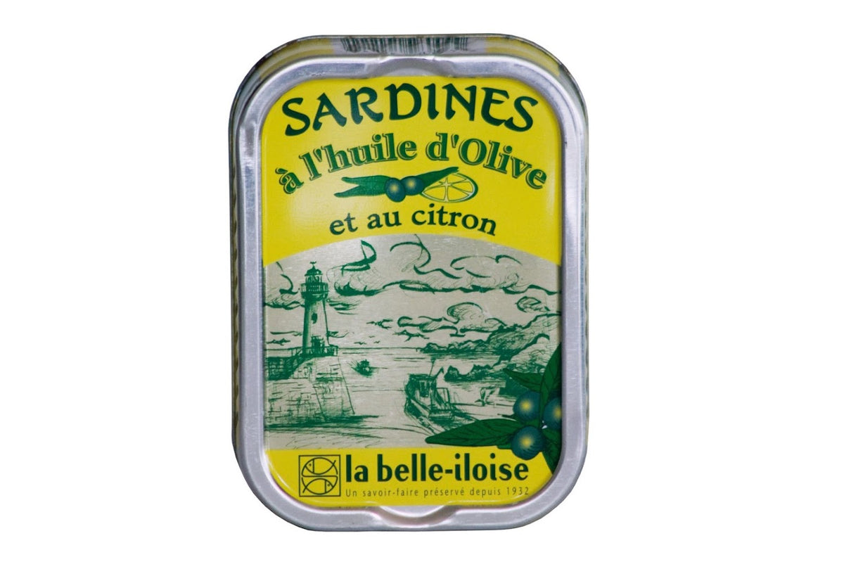 Sardines met olijfolie en citroen